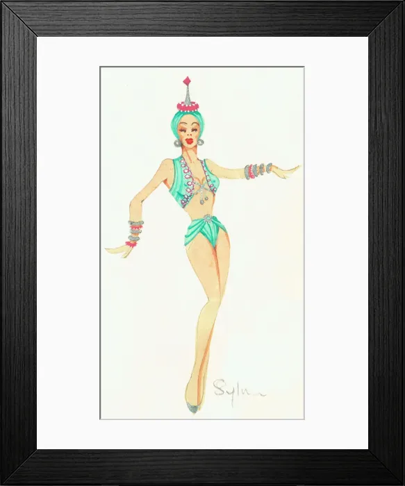 Framed Print : Murrays Cabaret Club costume design Framed Print : Murrays Cabaret Club costume design