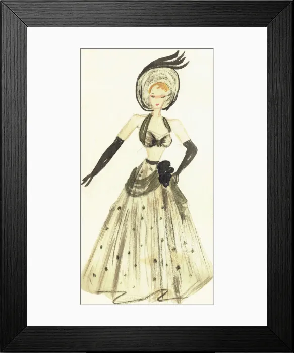 Framed Print : Murrays Cabaret Club costume design Framed Print : Murrays Cabaret Club costume design