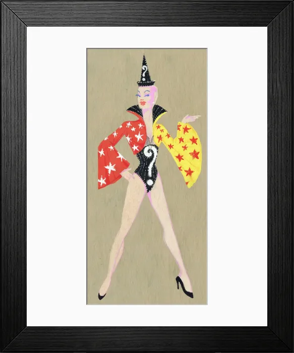 Framed Print : Murrays Cabaret Club costume design Framed Print : Murrays Cabaret Club costume design