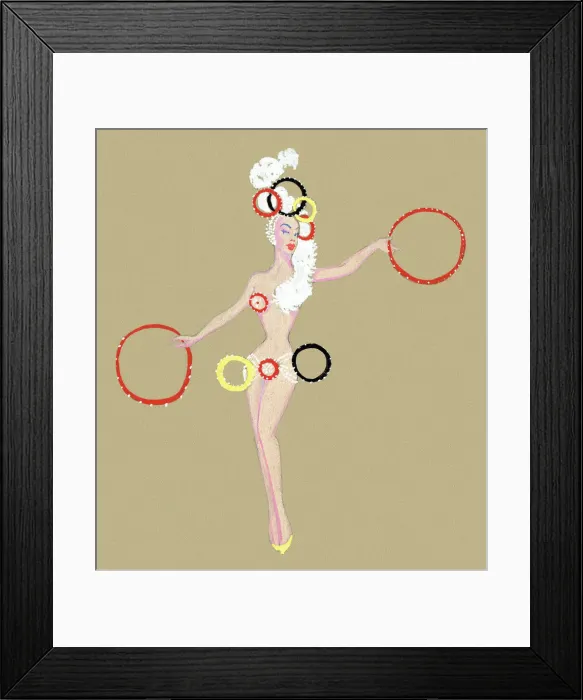 Framed Print : Murrays Cabaret Club costume design Framed Print : Murrays Cabaret Club costume design
