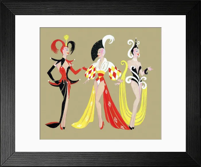 Framed Print : Murrays Cabaret Club costume design Framed Print : Murrays Cabaret Club costume design