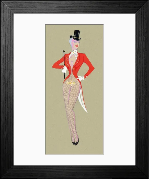 Framed Print : Murrays Cabaret Club costume design Framed Print : Murrays Cabaret Club costume design