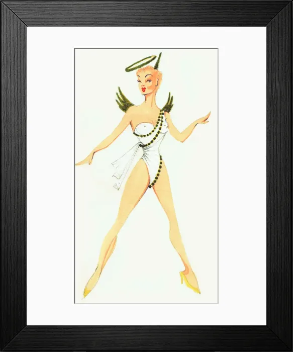 Framed Print : Murrays Cabaret Club costume design Framed Print : Murrays Cabaret Club costume design