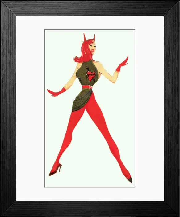 Framed Print : Murrays Cabaret Club costume design Framed Print : Murrays Cabaret Club costume design