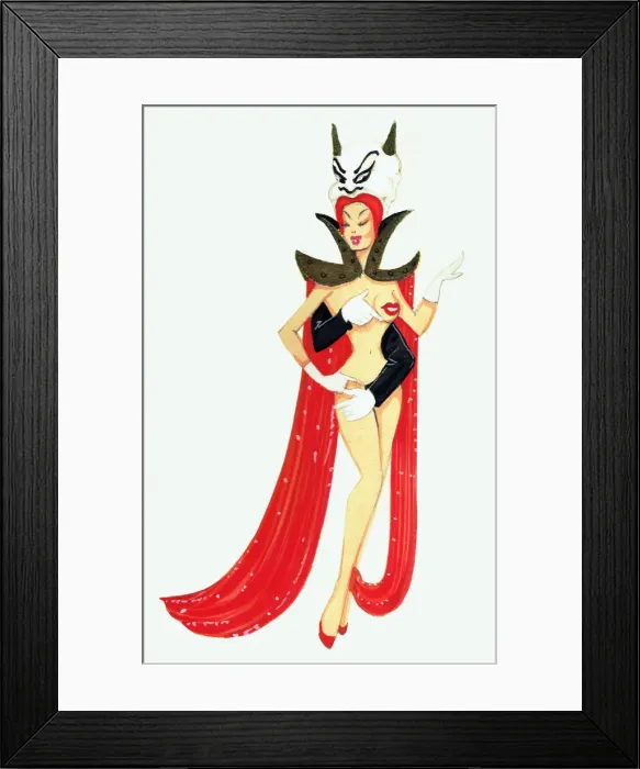 Framed Print : Murrays Cabaret Club costume design Framed Print : Murrays Cabaret Club costume design