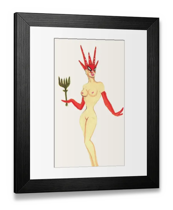 Framed Print : Murrays Cabaret Club costume design Framed Print : Murrays Cabaret Club costume design