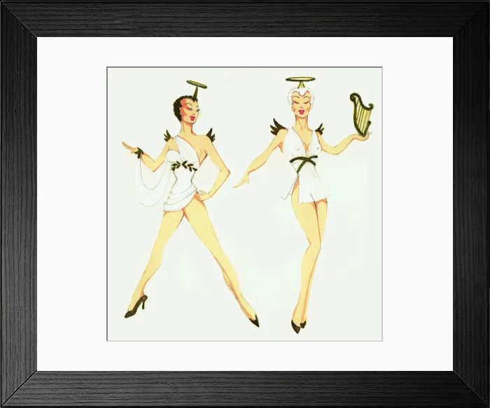 Framed Print : Murrays Cabaret Club costume design Framed Print : Murrays Cabaret Club costume design