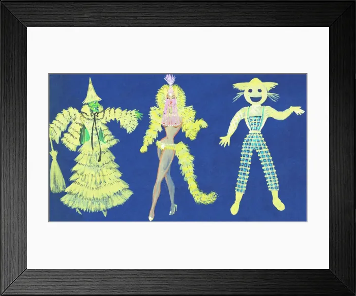 Framed Print : Murrays Cabaret Club costume design Framed Print : Murrays Cabaret Club costume design