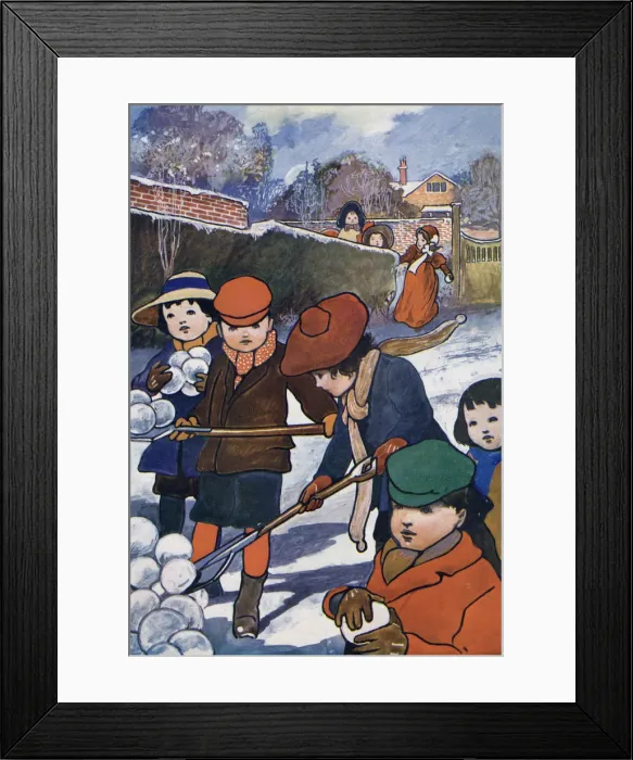 Framed Print : Preparing for the Snow-Ball Fight by Charles Robinson Framed Print : Preparing for the Snow-Ball Fight by Charles Robinson