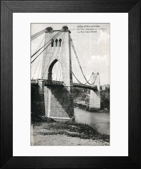 Framed Print : Emerald Coast, France, Suspension Bridge, Port Saint-Hubert Framed Print : Emerald Coast, France, Suspension Bridge, Port Saint-Hubert