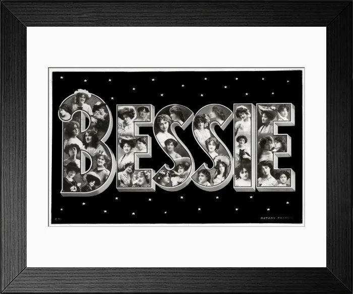 Framed Print : Name Postcard - Bessie
