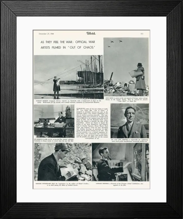 Framed Print : Official War Artists filmed in Out of Chaos Framed Print : Official War Artists filmed in Out of Chaos