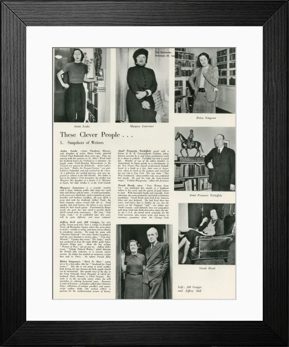 Framed Print : These Clever People... Snapshots of Seven Writers Framed Print : These Clever People... Snapshots of Seven Writers
