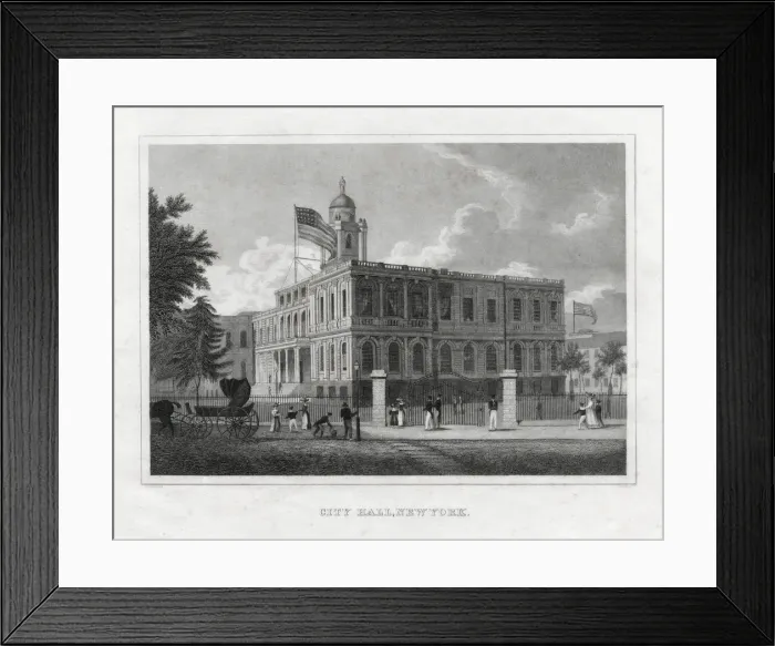 Framed Print : NEW YORK / CITY HALL 1834 Framed Print : NEW YORK / CITY HALL 1834