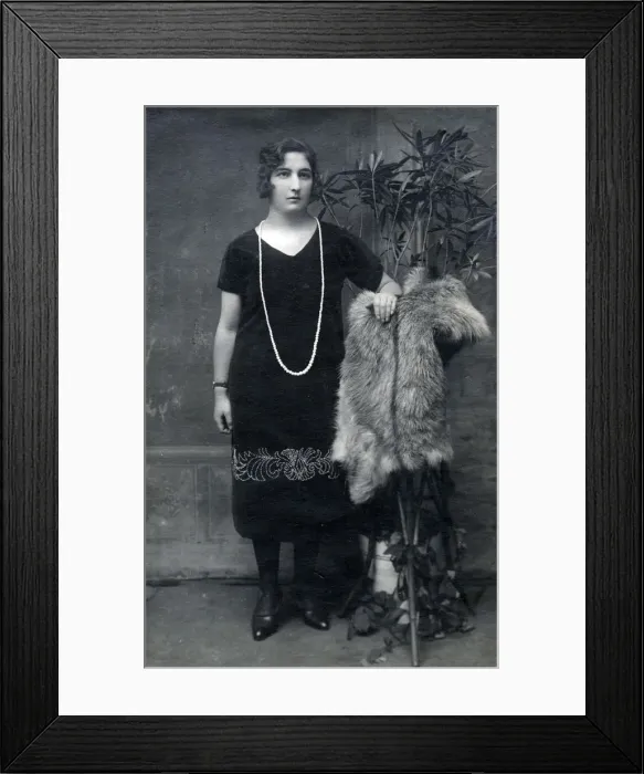 Framed Print : Turkey - Studio portrait of a Furriers Wife Framed Print : Turkey - Studio portrait of a Furriers Wife