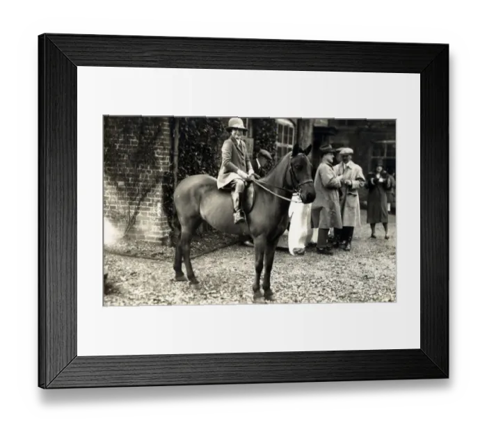 Framed Print : Young girl proudly riding her lovely pony Framed Print : Young girl proudly riding her lovely pony