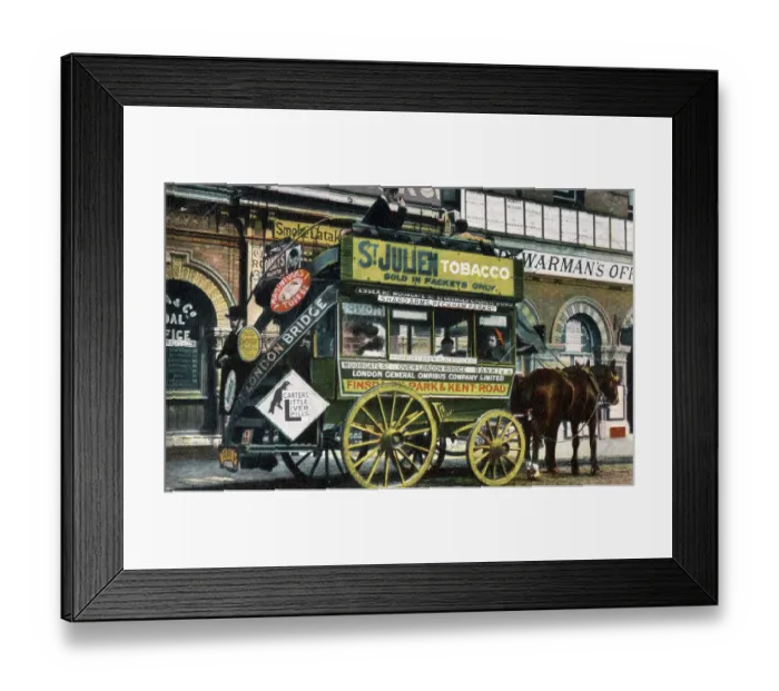 Framed Print : London Horse Bus Framed Print : London Horse Bus
