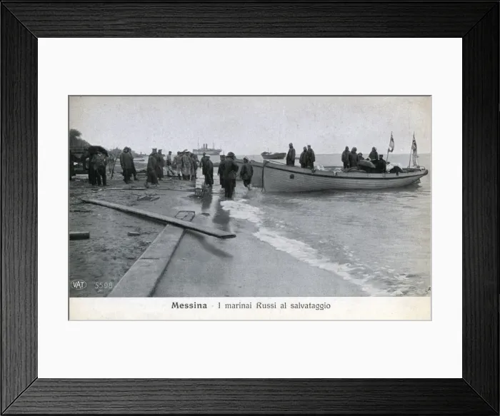 Framed Print : Russian Navy lends aid after the Messina Earthquake Framed Print : Russian Navy lends aid after the Messina Earthquake