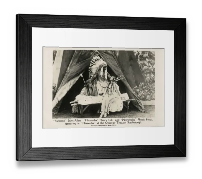 Framed Print : Cast of Hiawatha at the open-air Theatre, Scarborough Framed Print : Cast of Hiawatha at the open-air Theatre, Scarborough