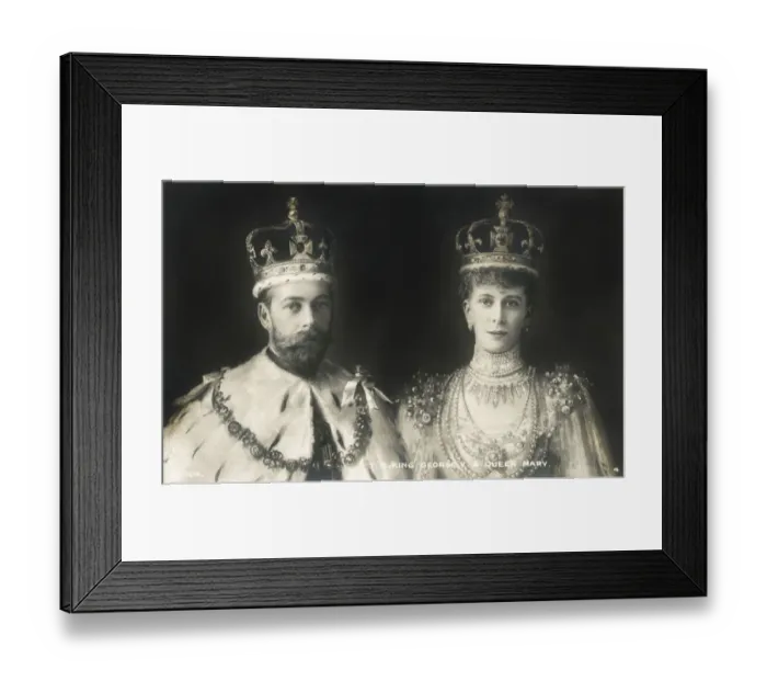 Framed Print : King George V and Queen Mary - Coronation in 1911 Framed Print : King George V and Queen Mary - Coronation in 1911