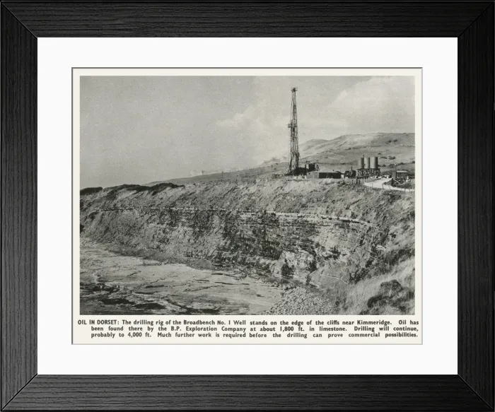 Framed Print : Oil in Dorset Framed Print : Oil in Dorset