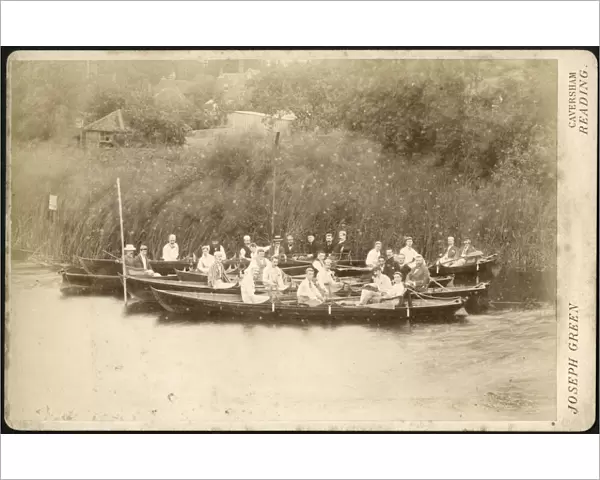 Photograph by Joseph Green, Bridge Street, Caversham, Reading showing a group of jolly