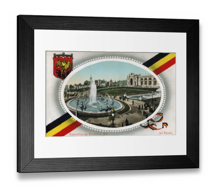 Framed Print : Brussels Exhibition of 1910 - Le Bassin Date: 1910 Framed Print : Brussels Exhibition of 1910 - Le Bassin Date: 1910