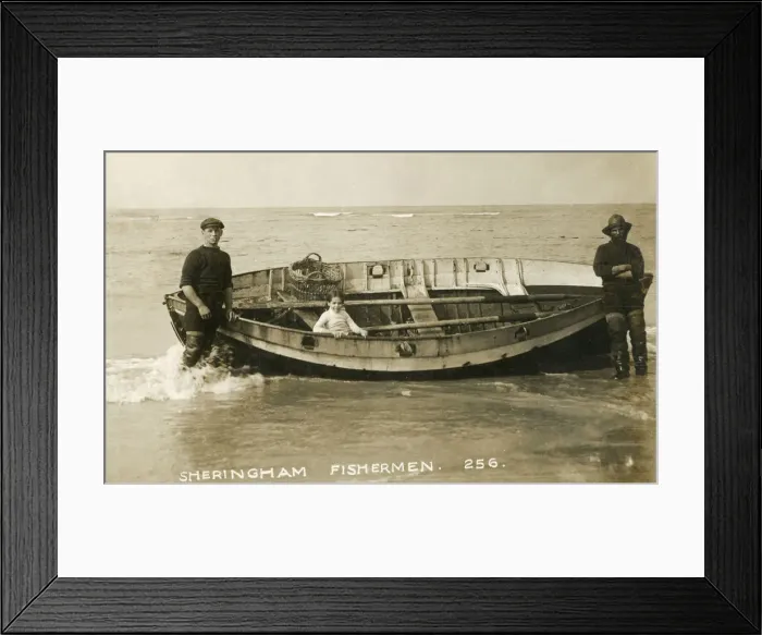 Framed Print : Sheringham Fishermen, a small girl (possibly one of the fishermens daughter) Framed Print : Sheringham Fishermen, a small girl (possibly one of the fishermens daughter)