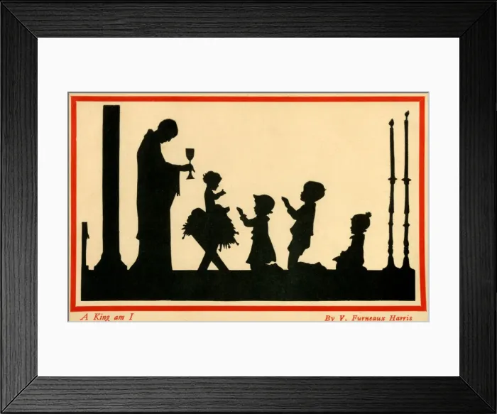 Framed Print : The King Am I - Nativity scene silhouette. Date: 1940s Framed Print : The King Am I - Nativity scene silhouette. Date: 1940s