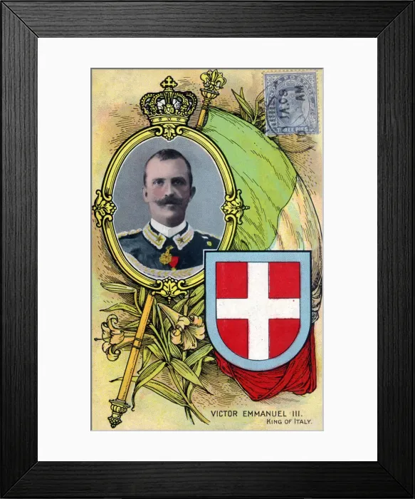 Framed Print : Victor Emmanuel III (1869-1947) - King of Italy. Date: 1908 Framed Print : Victor Emmanuel III (1869-1947) - King of Italy. Date: 1908