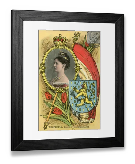 Framed Print : Queen Wilhelmina of The Netherlands (1880-1962). Date: 1908 Framed Print : Queen Wilhelmina of The Netherlands (1880-1962). Date: 1908