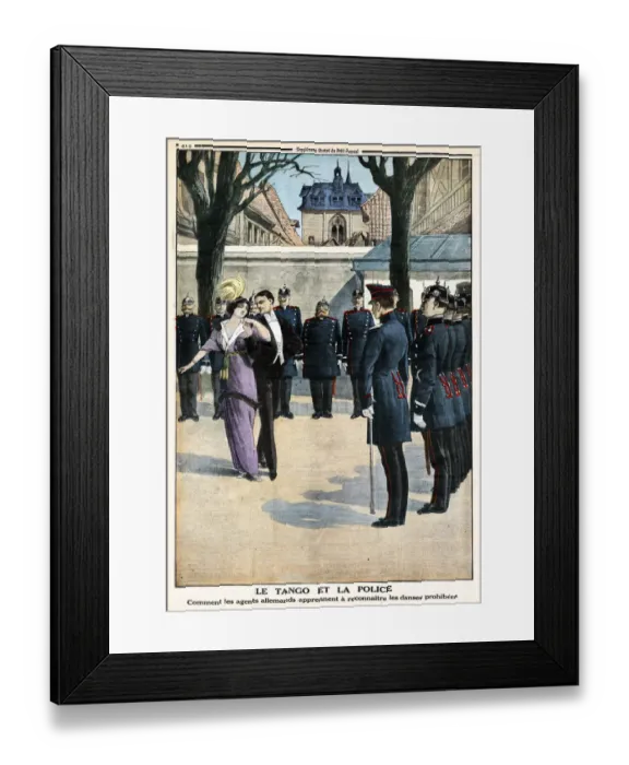 Framed Print : When the tango is banned in Germany, Halle police get ballet master Crugeri to demonstrate Framed Print : When the tango is banned in Germany, Halle police get ballet master Crugeri to demonstrate