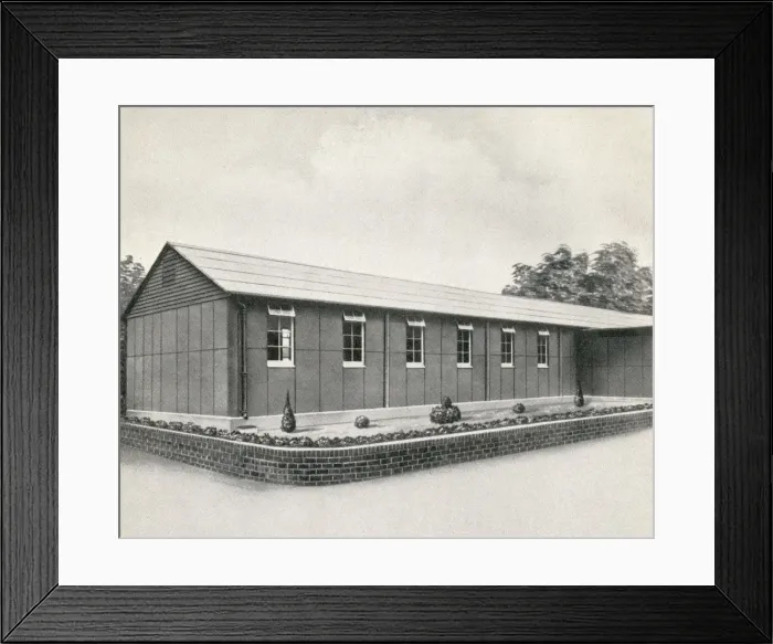 Framed Print : Exterior of a British Restaurant, one of a number of communal restaurants during Framed Print : Exterior of a British Restaurant, one of a number of communal restaurants during
