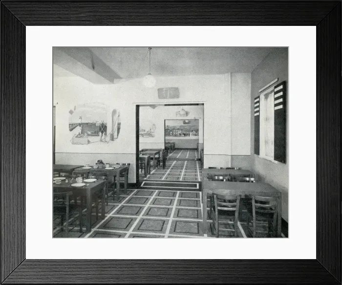 Framed Print : Interior of a British Restaurant, one of a number of communal restaurants during Framed Print : Interior of a British Restaurant, one of a number of communal restaurants during