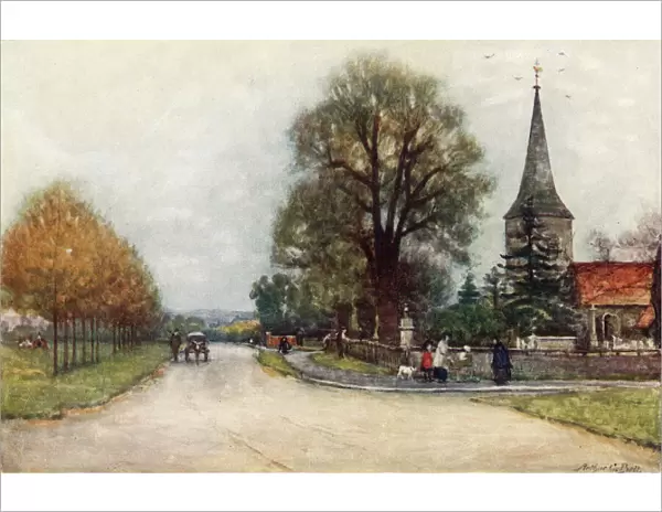 Chislehurst, Kent: church and common Date: 1907