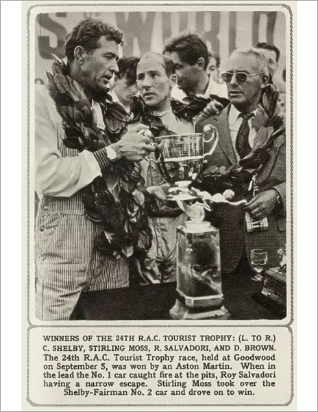 Winners of the 24th RAC Tourist Trophy Race at Goodwood