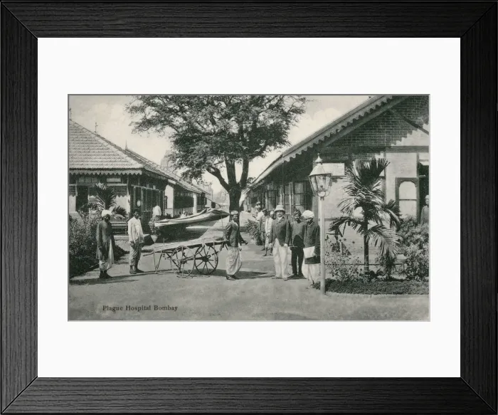 Framed Print : Plague Hospital, Bombay (Mumbai), India Date: circa 1908 Framed Print : Plague Hospital, Bombay (Mumbai), India Date: circa 1908