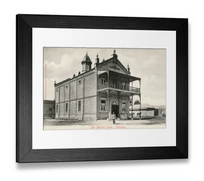 Framed Print : The Masonic Hotel, Boksburg, a city on the East Rand of Gauteng province of South Africa Framed Print : The Masonic Hotel, Boksburg, a city on the East Rand of Gauteng province of South Africa