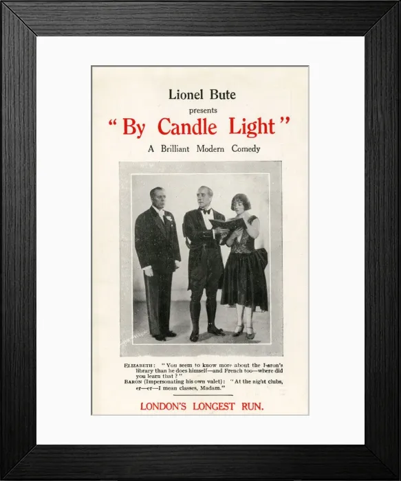 Framed Print : By Candle Light, a comedy, Hippodrome, Margate Framed Print : By Candle Light, a comedy, Hippodrome, Margate