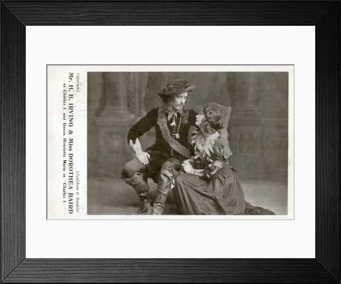 Framed Print : H B Irving and Dorothea Baird as Charles I and his Queen Framed Print : H B Irving and Dorothea Baird as Charles I and his Queen