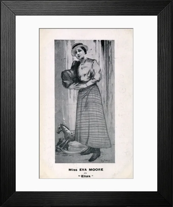 Framed Print : Eva Moore as Eliza, in Sandy and his Eliza, Cambridge Framed Print : Eva Moore as Eliza, in Sandy and his Eliza, Cambridge