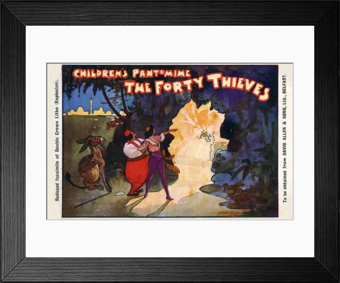 Framed Print : The Forty Thieves, a childrens pantomime Framed Print : The Forty Thieves, a childrens pantomime