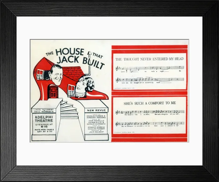Framed Print : The House That Jack Built, Adelphi Theatre, London Framed Print : The House That Jack Built, Adelphi Theatre, London