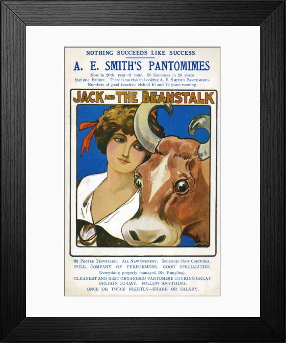 Framed Print : Jack and the Beanstalk, touring pantomime Framed Print : Jack and the Beanstalk, touring pantomime