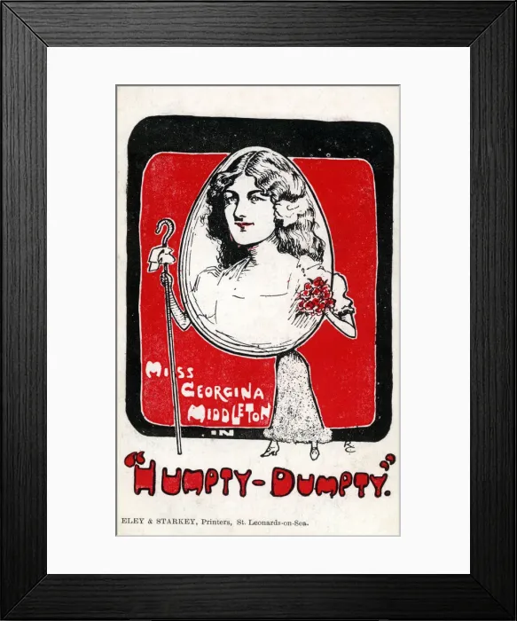 Framed Print : Georgina Middleton in Humpty-Dumpty Framed Print : Georgina Middleton in Humpty-Dumpty