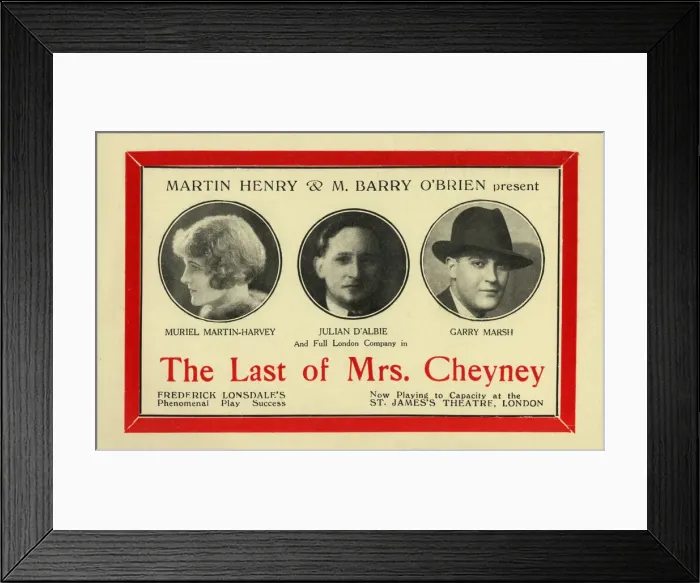 Framed Print : The Last of Mrs Cheyney, Pavilion Theatre, Weymouth Framed Print : The Last of Mrs Cheyney, Pavilion Theatre, Weymouth