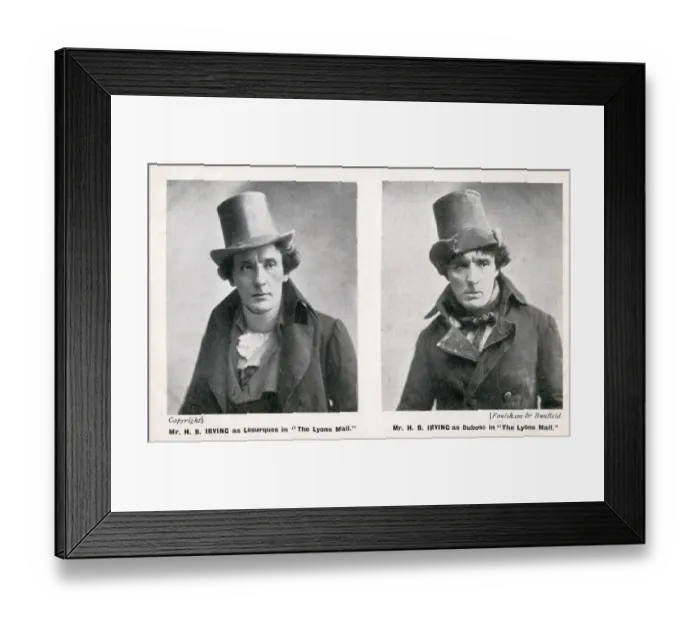Framed Print : H B Irving as two characters in The Lyons Mail, Newcastle Framed Print : H B Irving as two characters in The Lyons Mail, Newcastle