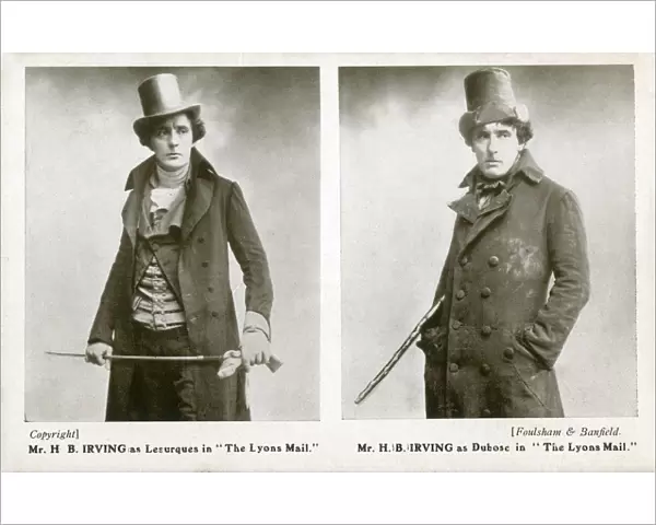 H B Irving as two characters in The Lyons Mail, Manchester