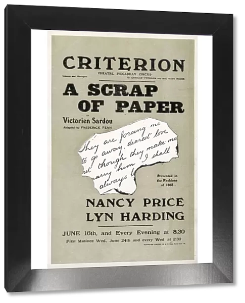 A Scrap of Paper, Criterion Theatre, Piccadilly Circus, Lond