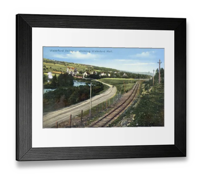 Framed Print : Newfoundland, Canada - Waterford Valley and Waterford Hall Date: circa 1910s